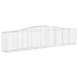 Kosze gabionowe, 5 szt, 400x50x80/100 cm, galwanizowane żelazo