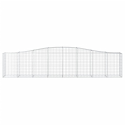 Kosze gabionowe, 5 szt, 400x50x80/100 cm, galwanizowane żelazo