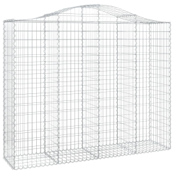 Kosze gabionowe, 8 szt, 200x50x160/180 cm, galwanizowane żelazo