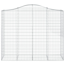 Kosze gabionowe, 8 szt, 200x50x160/180 cm, galwanizowane żelazo