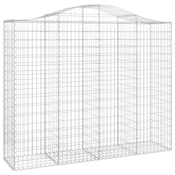 Kosze gabionowe, 2 szt, 200x50x160/180 cm, galwanizowane żelazo