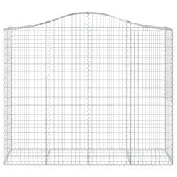 Kosze gabionowe, 2 szt, 200x50x160/180 cm, galwanizowane żelazo