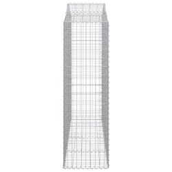 Kosze gabionowe, 2 szt, 200x50x160/180 cm, galwanizowane żelazo