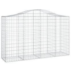 Kosze gabionowe, 14 szt, 200x50x120/140cm, galwanizowane żelazo