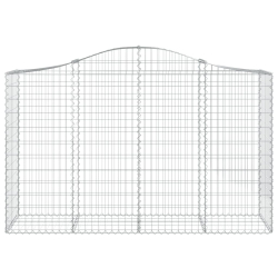 Kosze gabionowe, 14 szt, 200x50x120/140cm, galwanizowane żelazo