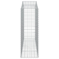 Kosze gabionowe, 13 szt, 200x50x140/160cm, galwanizowane żelazo