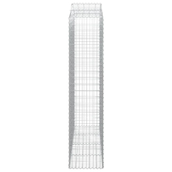 Kosze gabionowe, 2 szt, 200x50x220/240 cm, galwanizowane żelazo