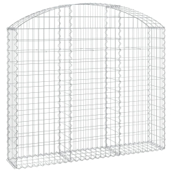 Łukowaty kosz gabionowy 150x30x120/140 cm, galwanizowane żelazo