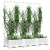 Donica ogrodowa z kratką, biała, 120x40x121,5 cm, PP