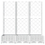 Donica ogrodowa z kratką, biała, 120x40x121,5 cm, PP