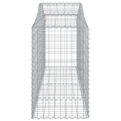 Kosze gabionowe, 2 szt, 200x50x80/100 cm, galwanizowane żelazo