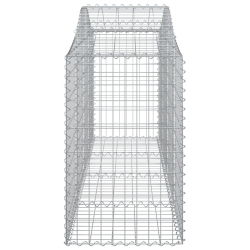 Kosze gabionowe, 5 szt, 200x50x80/100 cm, galwanizowane żelazo