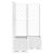 Donica ogrodowa z kratką, biała, 80x80x136 cm, PP