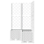 Donica ogrodowa z kratką, biała, 80x80x136 cm, PP