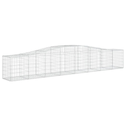 Kosze gabionowe, 15 szt, 400x50x60/80 cm, galwanizowane żelazo
