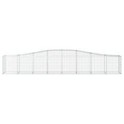 Kosze gabionowe, 15 szt, 400x50x60/80 cm, galwanizowane żelazo