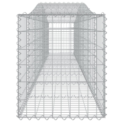 Kosze gabionowe, 15 szt, 400x50x60/80 cm, galwanizowane żelazo
