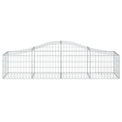 Kosze gabionowe, 12 szt, 200x50x40/60 cm, galwanizowane żelazo