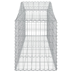 Kosze gabionowe, 3 szt, 200x50x60/80 cm, galwanizowane żelazo