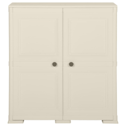 Szafka plastikowa, 79x43x85,5 cm, wygląd drewna, kremowa