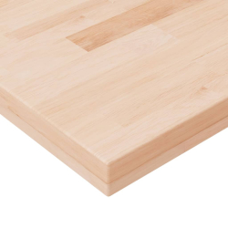 Kwadratowy blat do stolika, 80x80x4 cm, surowe drewno dębowe