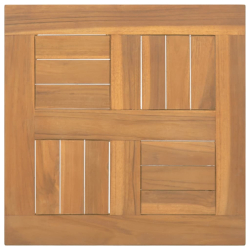 Kwadratowy blat do stolika, 40x40x2,5 cm, lite drewno tekowe