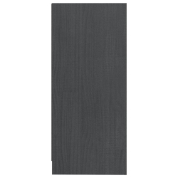 Szafka boczna, szara, 35,5 x 33,5 x 76 cm, lite drewno sosnowe
