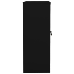 Szafka na dokumenty, czarna, 90x40x105 cm, stalowa