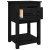 Szafki nocne, 2 szt., czarny, 40x35x61,5cm, lite drewno sosnowe