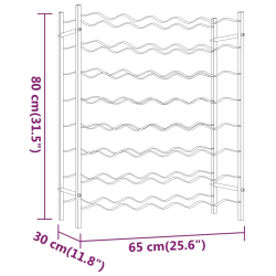 Stojak na 48 butelek wina, biały, metalowy