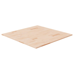 Kwadratowy blat do stolika, 80x80x1,5 cm, surowe drewno dębowe