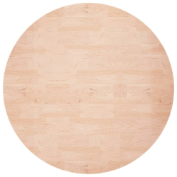 Okrągły blat do stolika, Ø70x1,5 cm, surowe drewno dębowe