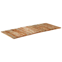 Blat stołu, 140x60x(1,5-1,6) cm, lite drewno z odzysku