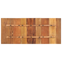 Blat stołu, 140x60x(1,5-1,6) cm, lite drewno z odzysku