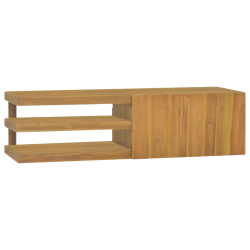 Ścienna szafka łazienkowa, 110x40x30 cm, lite drewno tekowe