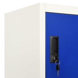 Szafka zamykana na klucz, szaro-niebieska, 90x40x180 cm