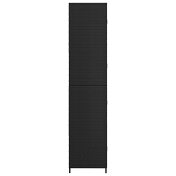 Szafka ogrodowa, czarna, 59x40x180 cm, rattan PE