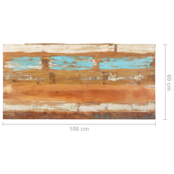 Prostokątny blat stołowy, 60x100 cm, 25-27 mm, drewno z odzysku