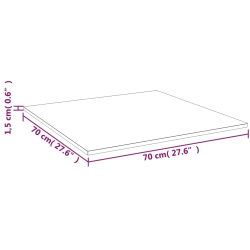Kwadratowy blat do stolika, jasnobrązowy, 70x70x1,5 cm, dębowy