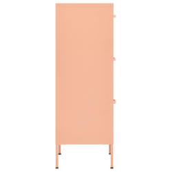 Szafka, różowa, 42,5x35x101,5 cm, stalowa