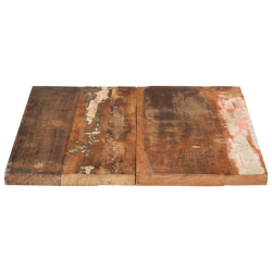 Blat stołu, 90x60x(2,5-2,7) cm, lite drewno z odzysku