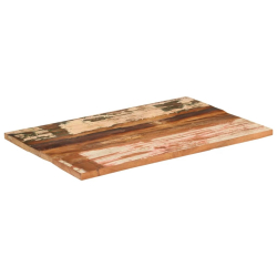 Blat stołu, 90x60x(2,5-2,7) cm, lite drewno z odzysku