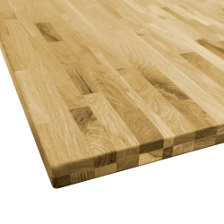 Kwadratowy blat do stolika z drewna dębowego, 44 mm, 80 x 80 cm