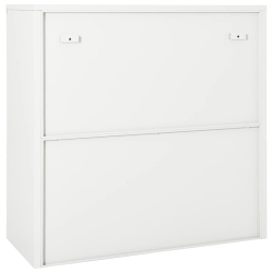 Szafka z drzwiami przesuwnymi, biała, 90x40x90 cm, stal