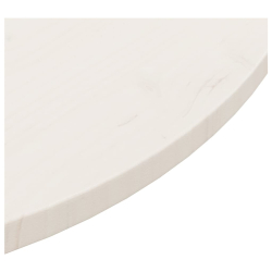 Blat stołu, biały, Ø90x2,5 cm, lite drewno sosnowe