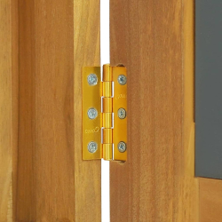 Szafka z lustrem, 30x10x40 cm, lite drewno tekowe