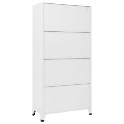 Zamykana szafka o 9 przegrodach, stalowa, 90x45x180 cm, szara