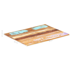 Prostokątny blat do stołu, 60x70 cm, 15-16 mm, drewno z odzysku