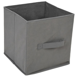 Szafka z 3 szufladami z tkaniny, szara, 34x34x101 cm, stal