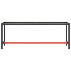 Rama do stołu roboczego, czerwono-czarna, 210x50x79 cm, metal